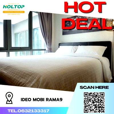 Condos for rent : #S471 For rent IDEO Mobi Rama9  IDEO Mobi Rama9 Duplex room type 1 bedroom 1 bathroom 27th-28th floor, size 43.28 sq m