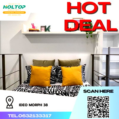 Condos for rent : #R476 For rent Ideo Morph 38   Ideo Morph 38 Duplex 1 Bed room type  Room size 34 sq m. 6th floor 
