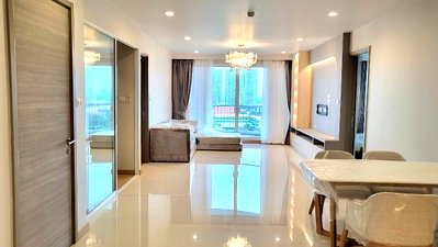 คอนโดให้เช่า : LTHC11073-Supalai Riva Grande Rama 3 CONDO FOR RENT Size 128 Sq. m. 2 beds 2 baths Near BTS Saint Louis Station. ONLY 65k/month