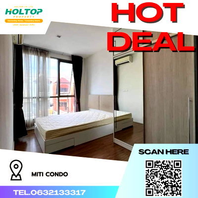 Condos for rent : #R484 For rent MITI Condo  Miti Condo Room type 1 bedroom 1 bathroom Room size 33 sq m. 3rd floor