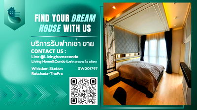 Condos for sale Payathai 3 Hospital  : For sale Whizdom Station Ratchada-ThaPra, Penthouse, top floor - SW001797
