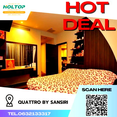 Condos for rent : #S527 For rent Quattro By Sansiri  Quattro by Sansiri Room type 1 bedroom 1 bathroom 7th floor, size 53 sq m