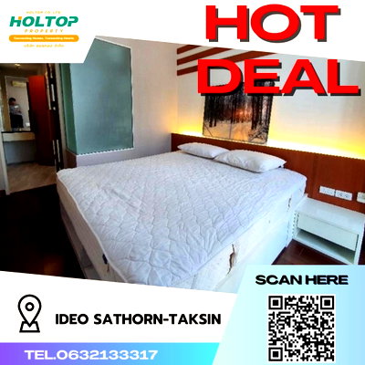 Condos for rent : #S534 For rent IDEO Sathorn-Taksin  IDEO Sathorn-Taksin Room type 1 bedroom 1 bathroom 14th floor, size 35 sq m