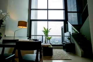 Condos for rent : P389 Condo for rent Rhythm Sukhumvit 44/1, Duplex room next to BTS Phra Khanong, beautiful room, fully furnished, ready to move in