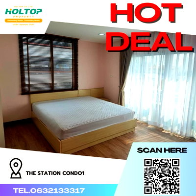 คอนโดให้เช่า : #R540 ให้เช่า The Station Condo1  เดอะ สเตชั่น ซอยเจริญกรุง 65 (ใกล้ BTS สถานีตากสิน) รูปแบบห้อง 2 ห้องนอน 1 ห้องน้ำ ขนาดห้อง 62 ตรม. ชั้น 8 ห้องมุม