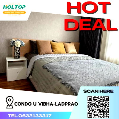 Condos for rent : #S606 For rent Condo U Vibha-Ladprao  Condo U Vibha-Ladprao Room type 1 bedroom 1 bathroom 7th floor, size 31.04 sq m