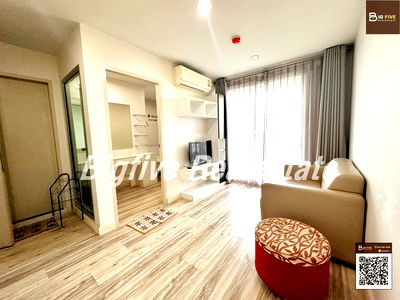 Condos for rent Bang Bua Thong Nonthaburi : A66-130 Rent Sammakorn S9, size 28 square meters, 6th floor, Building B, there is a washing machine. Fully furnished and electrical appliances ✨