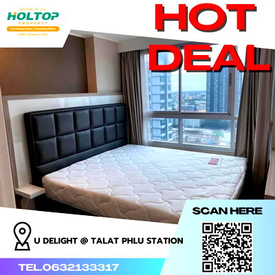 Condos for rent : #R585 For rent U Delight @ Talat Phlu Station  U Delight @ Talat Phlu Station Room type 1 bedroom 1 bathroom Room size 30 sq m. 27th floor