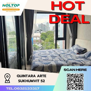 รูปภาพ #S638 For rent Quintara Arte Sukhumvit 52 Quintara Arte Sukhumvit 52 Room type 1 bedroom 1 bathroom 7th floor, size 28 sq m