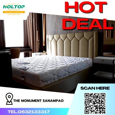 Condos for rent : #R618 For rent The Monument Sanampao   The Monument Sanampao (near BTS Sanam Pao Station) Room type 1 bedroom 1 bathroom  Room size 54 sq m. 