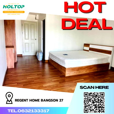 Condos for rent : #R611 For rent Regent Home Bangson 27   Regent Home Bangson Condo Phase 27  Room type 2 bedrooms, 2 bathrooms  Room size 56 sq m. 