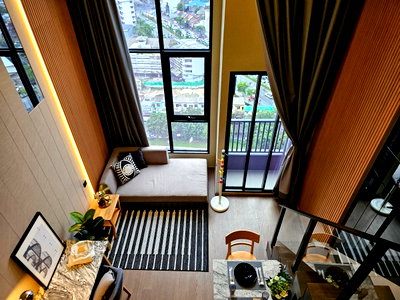 Condos for rent : Park Origin Chula Samyan【𝐑𝐄𝐍𝐓】🔥 Luxurious Duplex room, decorated in wood tones , fully furnished, near MRT Samyan 🔥 Contact Line ID: @hacondo