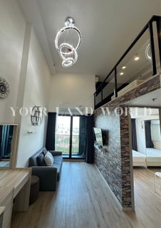 รูปภาพ 🛋️💗 (พร้อมเปิดห้องให้ดูทันที!) The Rich พระราม9-ศรีนครินทร์ 💗🛋️ Duplex 2 ห้องนอน เฟอร์นิเจอร์สวยมาก🔥🔥 ID LINE: @471ovhib 📲