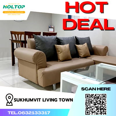 Condos for rent : #S659 For rent Sukhumvit Living Town  Sukhumvit Living Town  Room type 1 bedroom 1 bathroom  Size 60 sq m