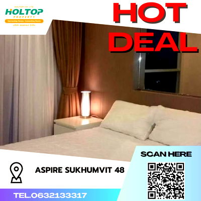 คอนโดให้เช่า : #S664 ให้เช่า Aspire Sukhumvit 48  แอสปาย สุขุมวิท48  รูปแบบห้อง 1 ห้อวนอน 1 ห้องน้ำ  ชั้น5 ขนาด35ตรม