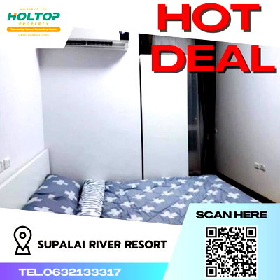 คอนโดให้เช่า : #S647 ให้เช่า Supalai River Resort  ศุภาลัย ริเวอร์ รีสอร์ท  รูปแบบห้อง 1 ห้องนอน 1 ห้องน้ำ  ชั้น30 ขนาด53ตรม
