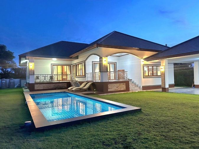 Ph0380 น้ำไม่ท่วม บ้านพูลวิลล่า ชั้นเดียว วิวดอยสวยม๊ากเวอร์ 4 นอน 4 น้ำ 188 ตรว. ขายเพียง 9.5 ลบ.
