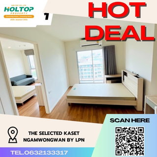 รูปภาพ  #R853 For rent The Selected Kaset-Ngamwongwan by LPN  The Selected Kaset-Ngamwongwan Room type 2 bedrooms, 1 bathroom Room size 30 sq m. 9th floor