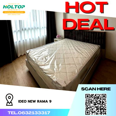 Condos for rent : #R856 For rent Ideo New Rama 9  Room type 1 bedroom 1 bathroom 1 living room Room size 31.34 sq.m. 17th 