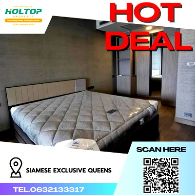 Condos for rent : #R839 For rent Siamese Exclusive Queens (near MRT Queen Sirikit National Convention Center Station) Room type 1 bedroom 1 bathroom Room size 57 sq m.