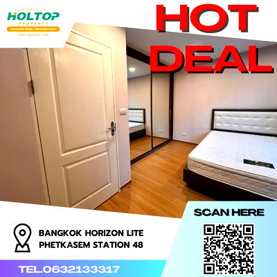Condos for rent : #R861 For rent Bangkok Horizon Lite Phetkasem Station 48  Room type 1 bedroom 1 bathroom 1 kitchen 1 living room Room size 33 sq m.