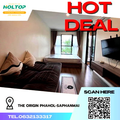 Condos for rent : #R895 For rent The Origin Phahol-Saphanmai  Room type Studio Room size 27 sq.m.