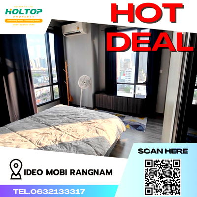 Condos for rent : #S926 For rent Ideo Mobi RangNam  Ideo Mobi Rang Nam Room type 1 bedroom 1 bathroom 14th floor, size 35 sq m