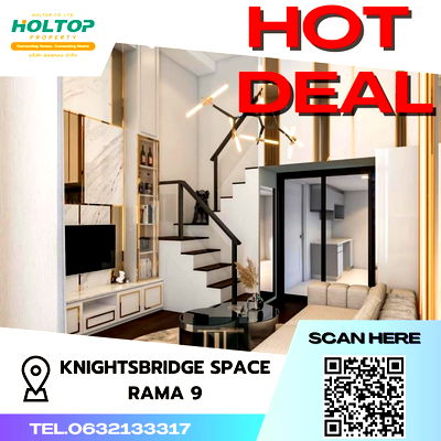 Condos for rent : #S916 For rent KnightsBridge Space Rama 9  KnightsBridge Space Rama 9 Duplex room type 1 bedroom 1 bathroom 12th floor
