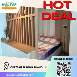 รูปภาพ  #R956 For rent Chateau in Town Phahol 11   Room type 1 bedroom 1 bathroom Room size 34 sq m. 7th floor