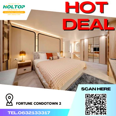 Condos for rent : #R945 For rent Fortune Condotown 2   Room type 2 bedrooms, 2 bathrooms Room size 86 sq m. 12th floor