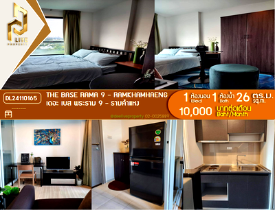 Condos for rent : DL24110165 Condo for rent, The Base Rama 9 - Ramkhamhaeng near ARL Ramkhamhaeng, ready to move in, call urgently 0800343450 LineID @655ebbvc