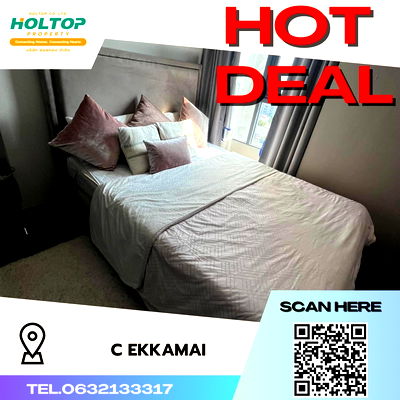 Condos for rent : #S999 For rent C Ekkamai Condominium  C Ekkamai Room type 1 bedroom 1 bathroom 11th floor, size 30.5 sq m