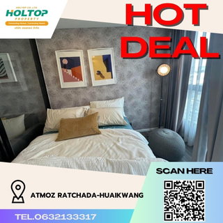 รูปภาพ #R991 For rent Atmoz Ratchada-Huaikwang Room type 1 bedroom 1 bathroom Room size 23 sq m. 4th floor, Building C