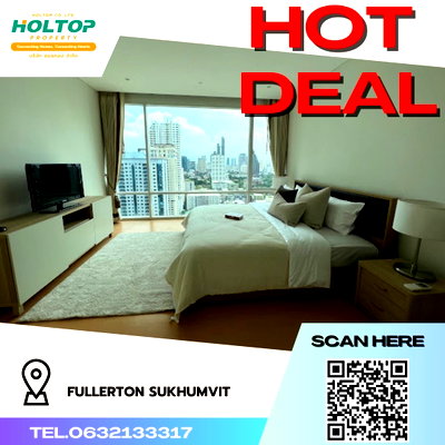 คอนโดให้เช่า : #R1000 ให้เช่า Fullerton Sukhumvit  ฟูลเลอตัน สุขุมวิท รูปแบบห้อง 2 ห้องนอน 2 ห้องน้ำ  ขนาดห้อง 95.98 ตรม  ชั้น 21 