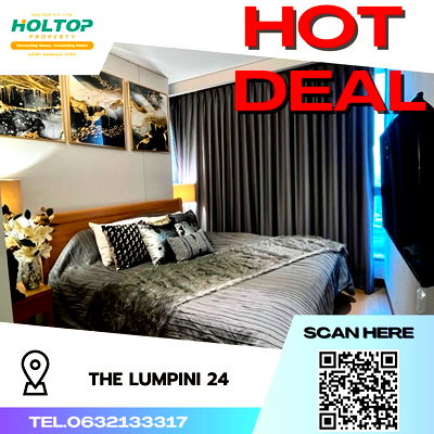 Condos for rent : #S1042 For rent The Lumpini 24  The Lumpini 24 Room type 2 bedrooms, 2 bathrooms 33rd floor, size 56 sq m