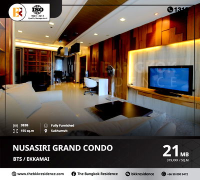คอนโด BTS ทองหล่อ : ราคาพิเศษ Nusasiri Grand Condo ใกล้ BTS EKKAMAI