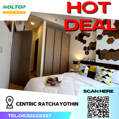 Condos for rent พหลโยธิน 35 : #S1044 For rent Centric Ratchayothin  Centric Ratchayothin Room type 1 bedroom 1 bathroom 7th floor, size 30.29 sq m