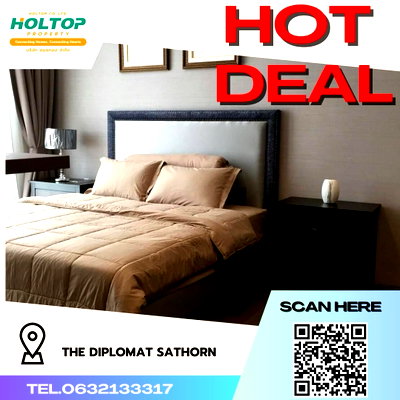 คอนโดให้เช่า : #R1046 ให้เช่า The Diplomat Sathorn   เดอะ ดิโพลแมท สาทร รูปแบบห้อง 1 ห้องนอน 1 ห้องน้ำ ขนาดห้อง 52 ตร.ม.  ชั้น 28