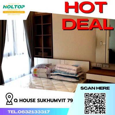 Condos for rent : #S1051 For rent Q House Sukhumvit 79  Q House Sukhumvit 79  Room type 1 bedroom 1 bathroom  Size 31 sq m