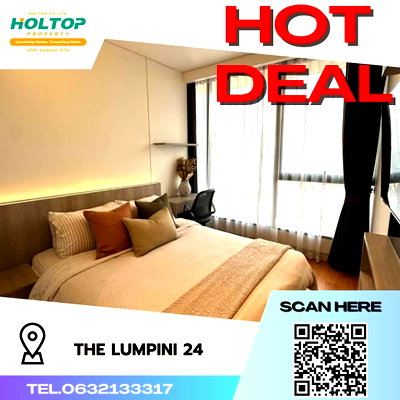 Condos for rent : #S1074 For rent The Lumpini 24  The Lumpini 24 Room type 2 bedrooms, 2 bathrooms 30th floor, size 55 sq m