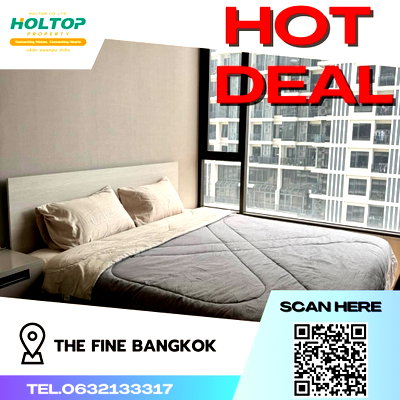 คอนโดให้เช่า : #S1054 ให้เช่า The Fine Bangkok Ekkamai-Thonglor  เดอะไฟน์ แบงค์ค็อก เอกมัย-ทองหล่อ  รูปแบบห้อง 1 ห้องนอน 1 ห้องน้ำ  ชั้น11 ขนาด35ตรม 