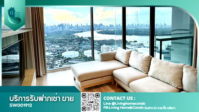 Condos for sale Silom and Sathorn Road : Condo for sale, The Breeze Narathiwas, 2-bedroom unit, high floor, fully furnished - SW001912