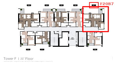 คอนโด เซ็นทรัล เฟสติวัล อีสท์ วิลล์ : ขายดาวน์ด่วนถูกที่สุด ที่โครงการหมดแล้ว Noble Create เลียบด่วนเอกมัย-รามอินทรา Pet Friendly ตึก F ชั้น 20 ห้องมุม ทิศเหนือ 2 Bed 1 Bath 39.2 ตร.ม. 