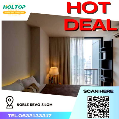 Condos for rent : #R1116 For rent Noble Revo Silom  Room type 1 bedroom 1 bathroom Room size 55 sq.m. 28th floor