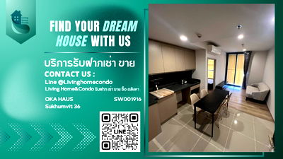 Condos for sale : Condo for sale, Oka Haus Sukhumvit 36, high floor, river view, ready to move in! - SW001916