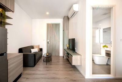 เช่าคอนโด MRT ทิพวัล : ให้เช่าคอนโด ไนท์บริดจ์ สุขุมวิท-เทพารักษ์ อาคาร 1 ชั้น 17 2 ห้องนอน ขนาด 39 ตรม ใกล้ รพ.จุฬารัตน์ 2