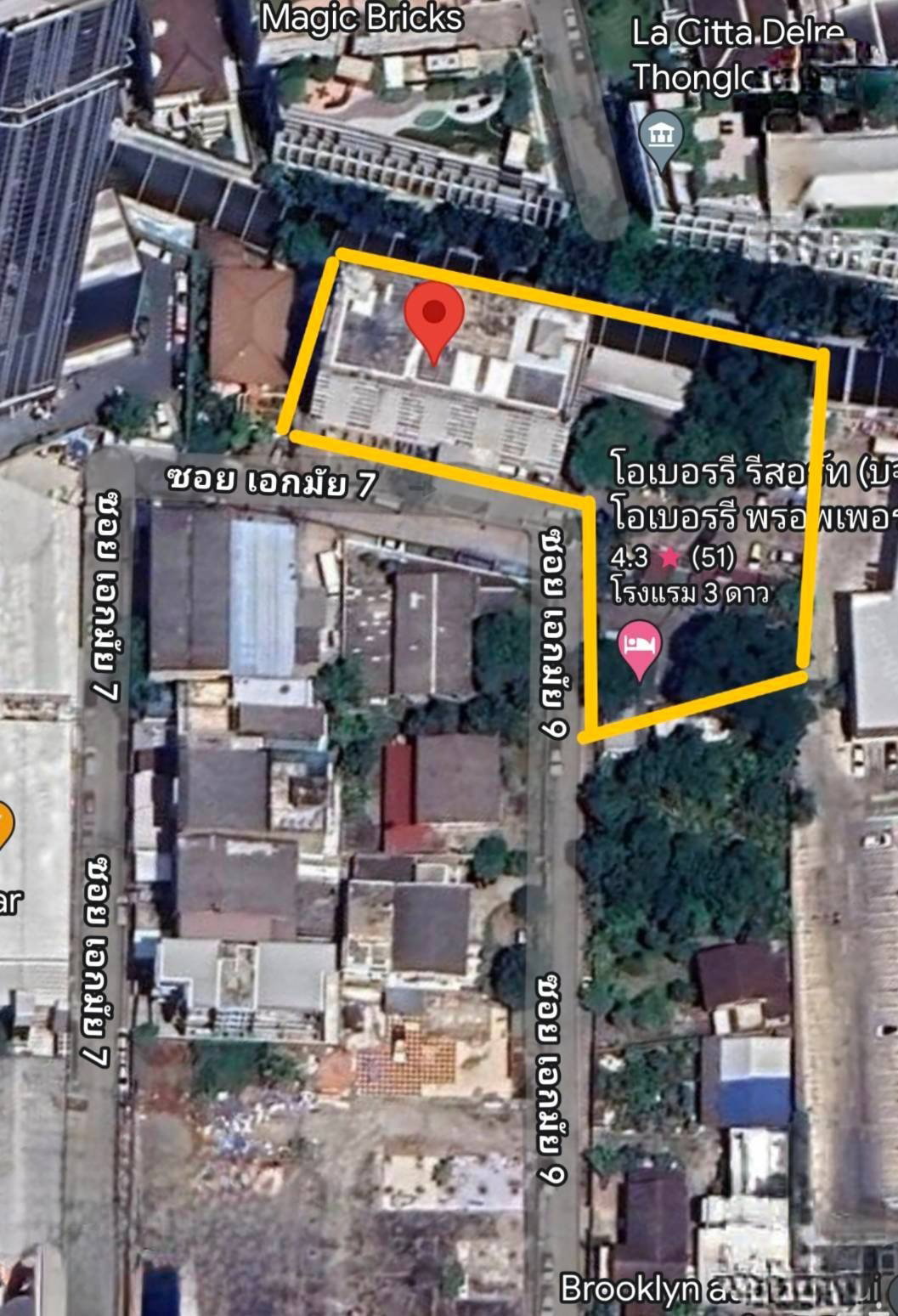 Land for sale, 748 sq m, Soi Ekkamai 9 (Sukhumvit 63), Sukhumvit Road, Khlong Tan Nuea Subdistrict, Watthana, Bangkok.