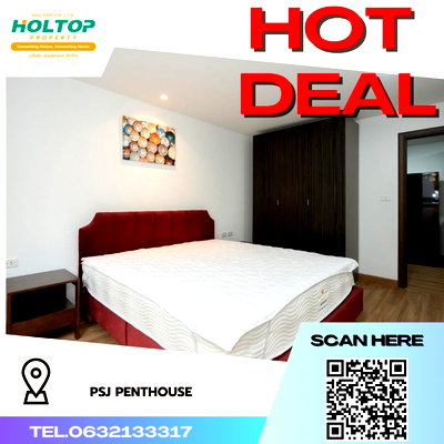 คอนโดให้เช่า : #R1185 ให้เช่า PSJ Penthouse  พีเอสเจ เพนท์เฮ้าส์ สุขุมวิท รูปแบบห้อง 2 ห้องนอน 2 ห้องน้ำ ขนาดห้อง 86 ตร.ม  ชั้น 4