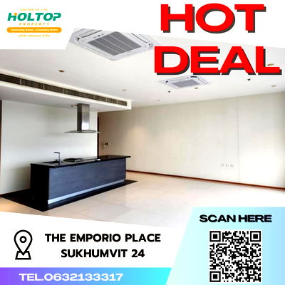 คอนโดให้เช่า : #S1330 ให้เช่า The Emporio Place Sukhumvit24  ดิ เอ็มโพริโอ เพลส สุขุมวิท24 รูปแบบห้อง 4 ห้องนอน 5 ห้องน้ำ  ชั้น24 ขนาด161ตรม ตึกB 