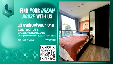 คอนโดให้เช่า : For rent XT Huaikhwang ห้องตกแต่งสวยมาก เฟอร์นิเจอร์ครบ LH-RW005625